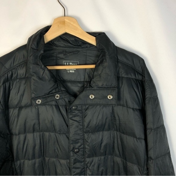 L.L. Bean Black Square Quilted Puffer Lightweight Jacket L - Picture 3 of 3
